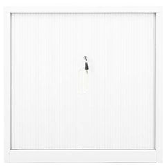 vidaXL Sliding Door Cabinet White 90x40x90 cm Steel 2