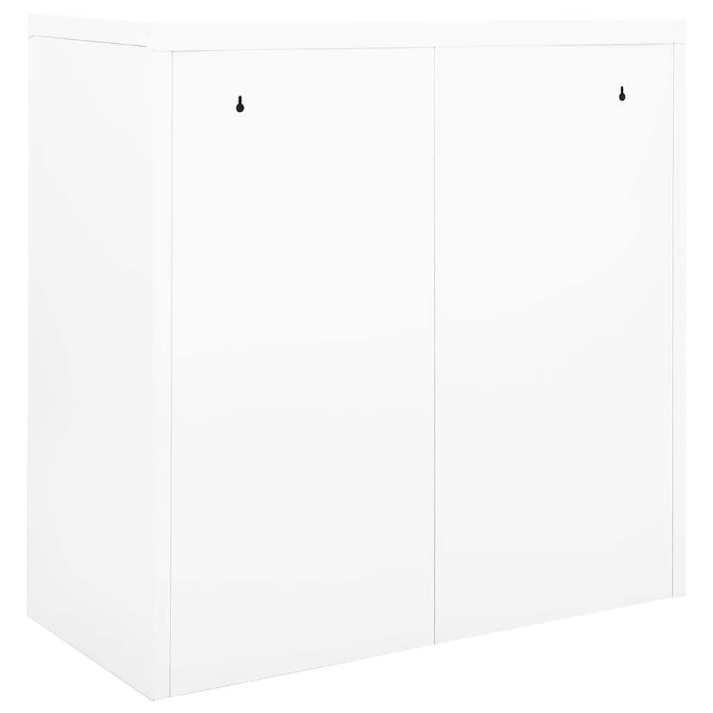 vidaXL Sliding Door Cabinet White 90x40x90 cm Steel 4