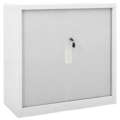 vidaXL Sliding Door Cabinet Grey 90x40x90 cm Steel 1