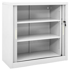 vidaXL Sliding Door Cabinet Grey 90x40x90 cm Steel 6