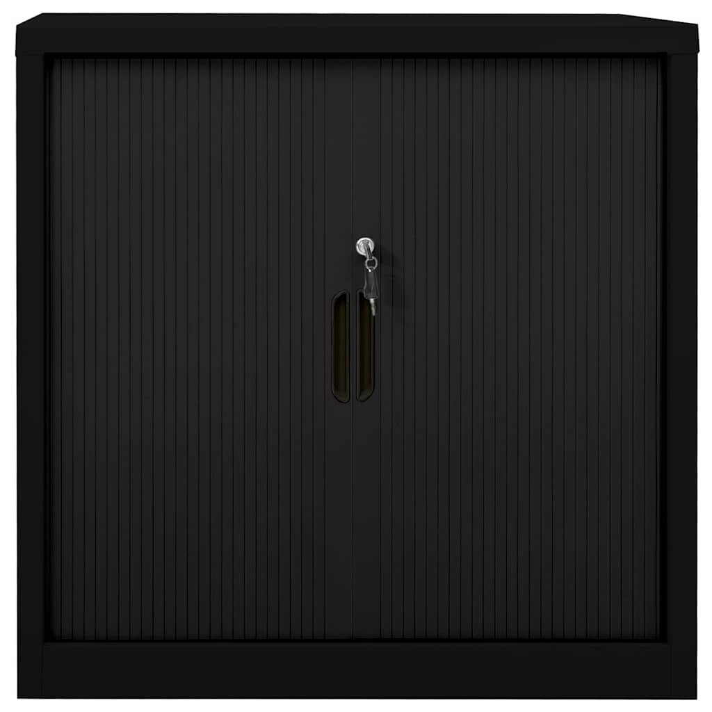 vidaXL Sliding Door Cabinet Black 90x40x90 cm Steel 2