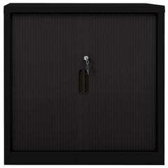 vidaXL Sliding Door Cabinet Black 90x40x90 cm Steel 2