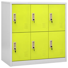 vidaXL Locker Cabinet Light Grey and Green 90x45x92.5 cm Steel 1