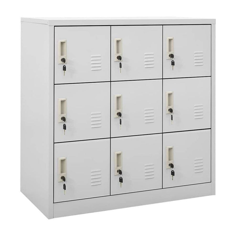 vidaXL Locker Cabinet | Light grey | Steel | Medium | Steel Locker Cabinet 1