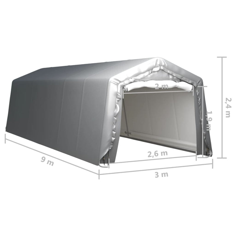 Storage Tent 300x900 cm Steel Grey