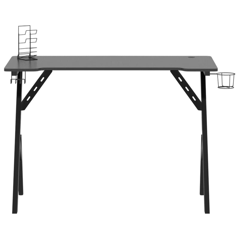 Gaming Desk with Y Shape Legs Black 110x60x75 cm