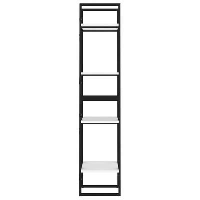 4-Tier Book Cabinet White 40x30x140 cm Engineered Wood