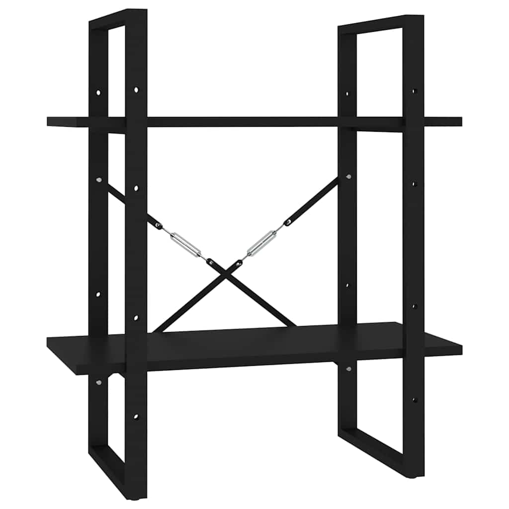 vidaXL Book Cabinet | Black | Engineered Wood | Medium | Book Cabinet 2