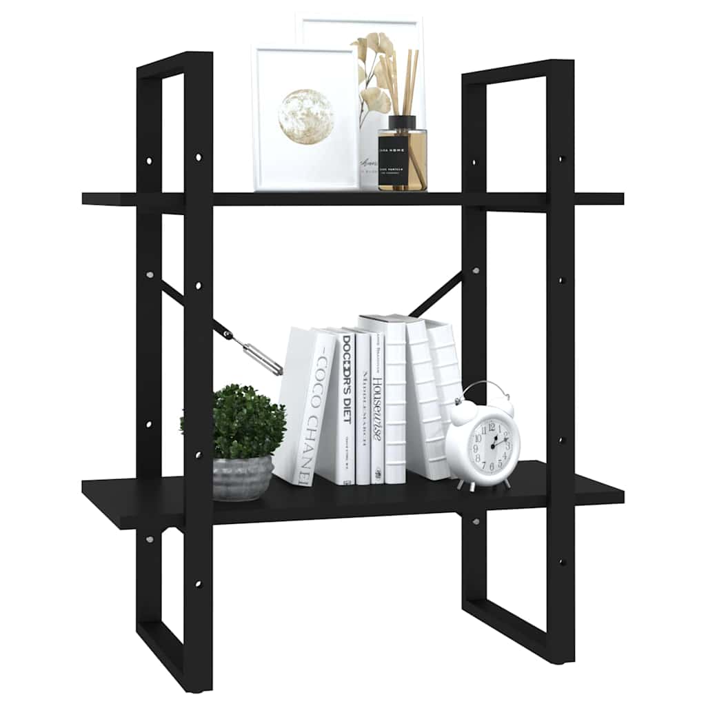 vidaXL Book Cabinet | Black | Engineered Wood | Medium | Book Cabinet 4