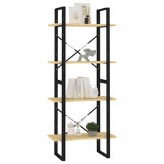 vidaXL Book Cabinet | Natural Wood | Solid Pine Wood, Metal | Medium 4