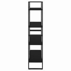 vidaXL 4-Tier Book Cabinet Black 80x30x140 cm Engineered Wood 6