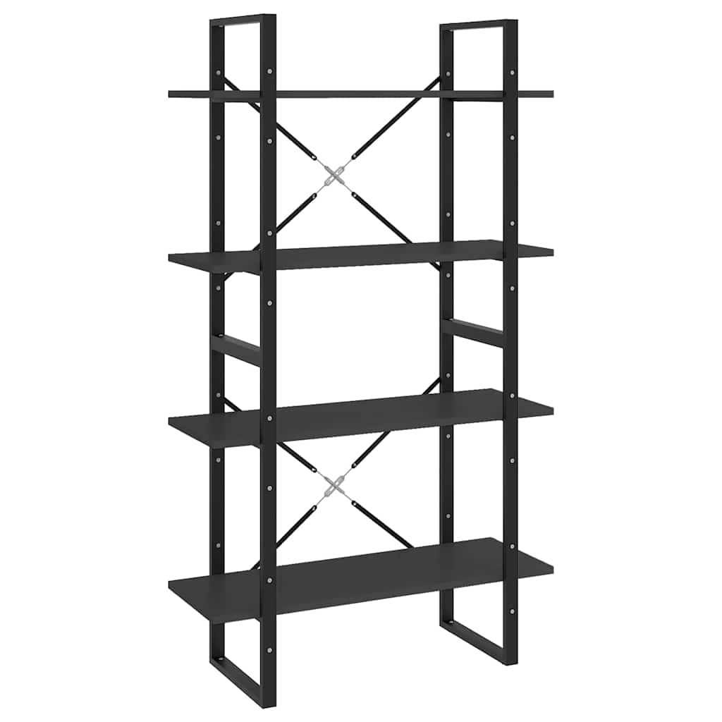 vidaXL Book Cabinet | Grey | Engineered wood, metal | 4-Tier | Book Cabinet 2