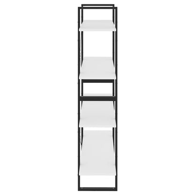 4-Tier Book Cabinet White 100x30x140 cm Engineered Wood