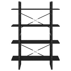 vidaXL 4-Tier Book Cabinet Black 100x30x140 cm Engineered Wood 5