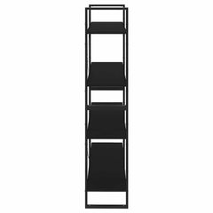 vidaXL 4-Tier Book Cabinet Black 100x30x140 cm Engineered Wood 6