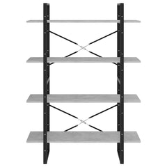 vidaXL Book Cabinet | Concrete Grey | Engineered Wood | 100x30x140 cm 5