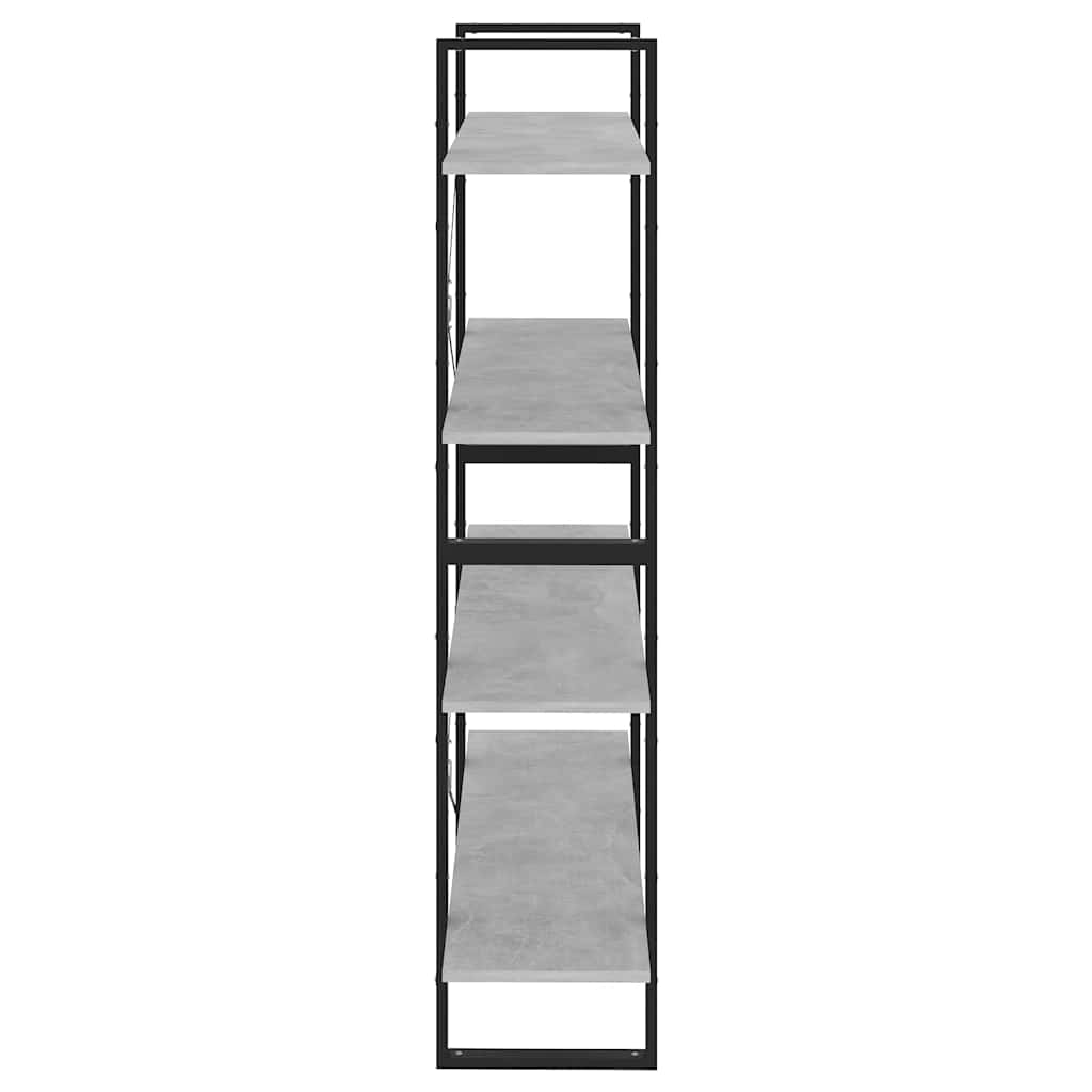 vidaXL Book Cabinet | Concrete Grey | Engineered Wood | 100x30x140 cm 6