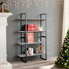 vidaXL Book Cabinet | Concrete Grey | Engineered Wood | 100x30x140 cm 1