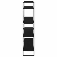 vidaXL 4-Tier Book Cabinet Black 100x30x140 cm Solid Pine Wood 6