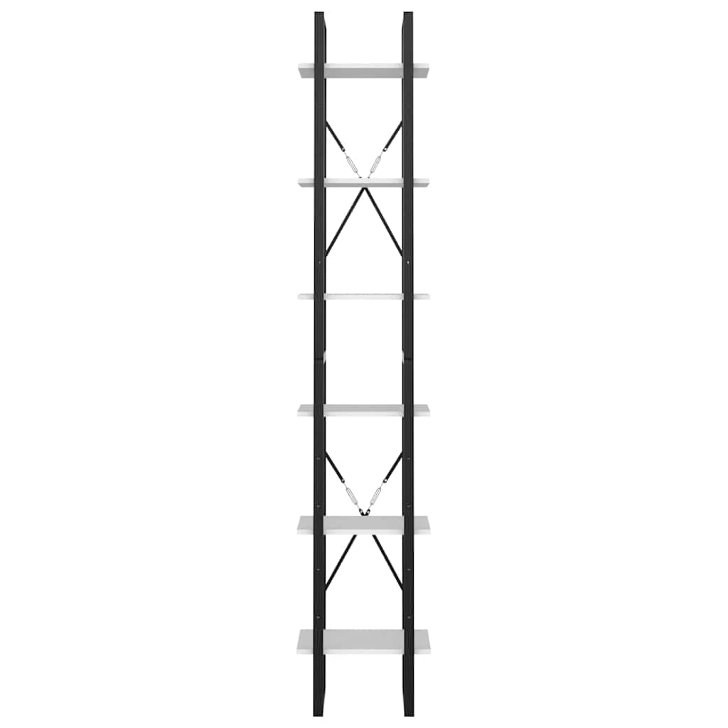 vidaXL Book Cabinet | White | Engineered wood, metal | Extra tall and narrow 5