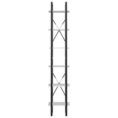 vidaXL Book Cabinet | White | Engineered wood, metal | Extra tall and narrow 5