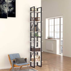 vidaXL Book Cabinet | White | Engineered wood, metal | Extra tall and narrow 1