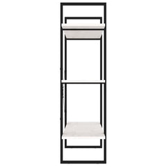 vidaXL Book Cabinet | White | Solid pine wood, metal | 3-Tier | Book Cabinet 6
