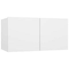 vidaXL 2 Piece TV Cabinet Set White Engineered Wood 3