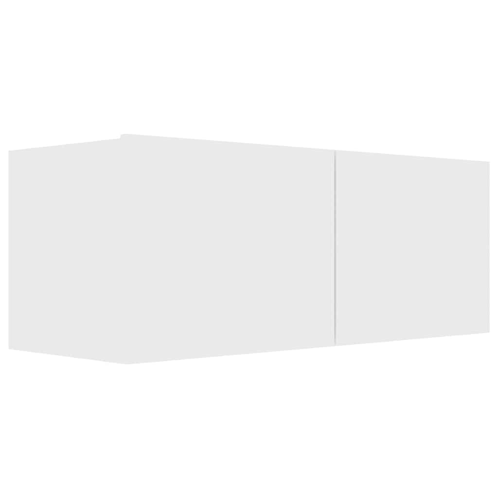 vidaXL 2 Piece TV Cabinet Set White Engineered Wood 4