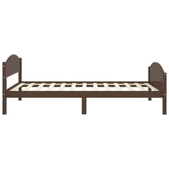 vidaXL Bed Frame without Mattress Dark Brown Solid Pine Wood 100x200cm 5