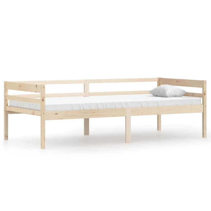 Bed Frame Solid Pinewood 90x200 cm