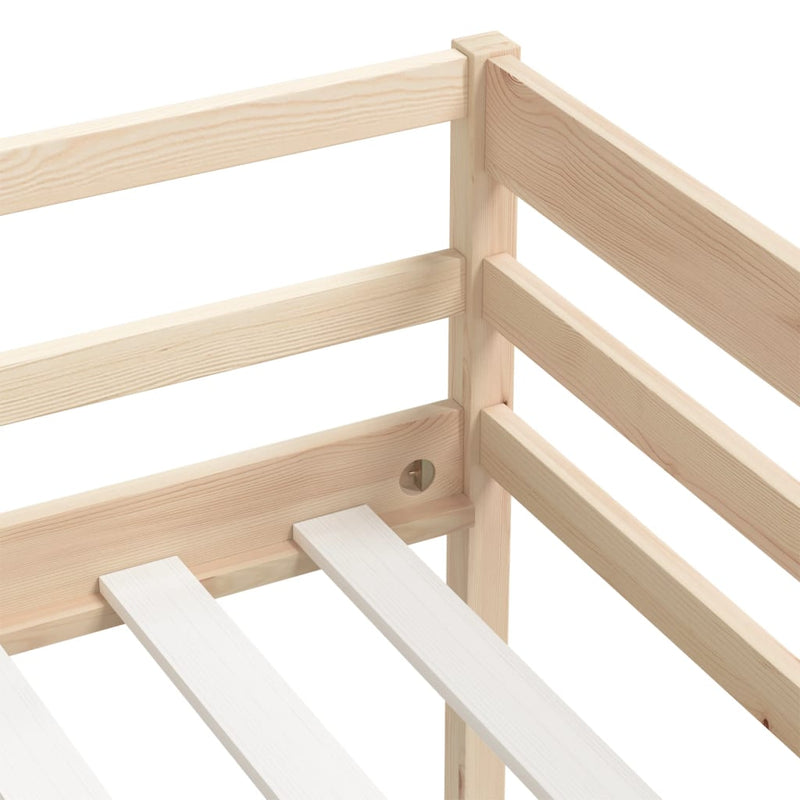 Bed Frame Solid Pinewood 90x200 cm