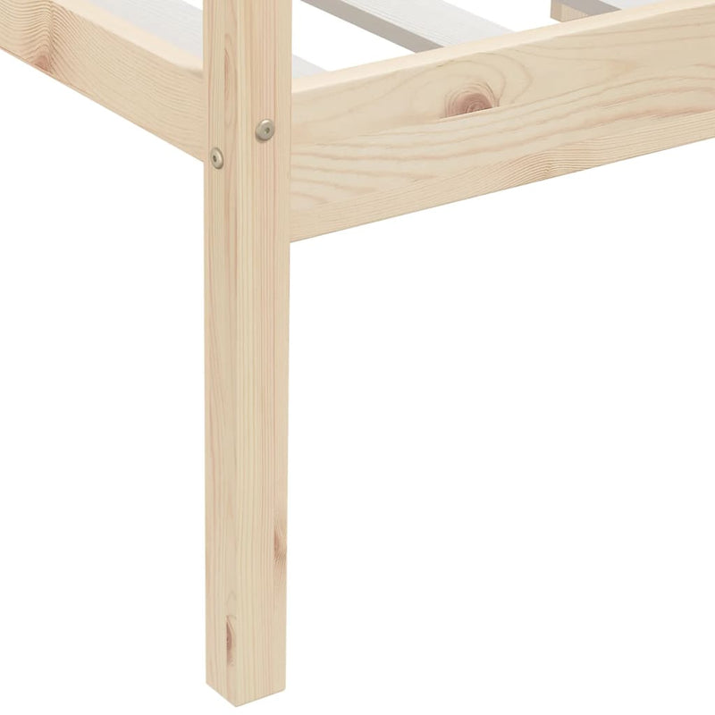 Bed Frame Solid Pinewood 90x200 cm