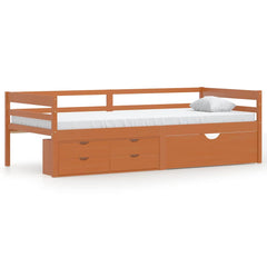vidaXL Bed Frame with Storage without Mattress Honey Brown 90x200 cm 2