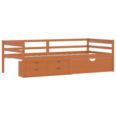 vidaXL Bed Frame with Storage without Mattress Honey Brown 90x200 cm 3