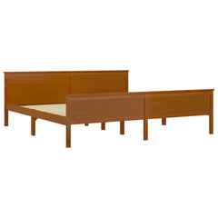 vidaXL Bed Frame without Mattress Honey Brown Solid Wood Pine 200x200cm 3
