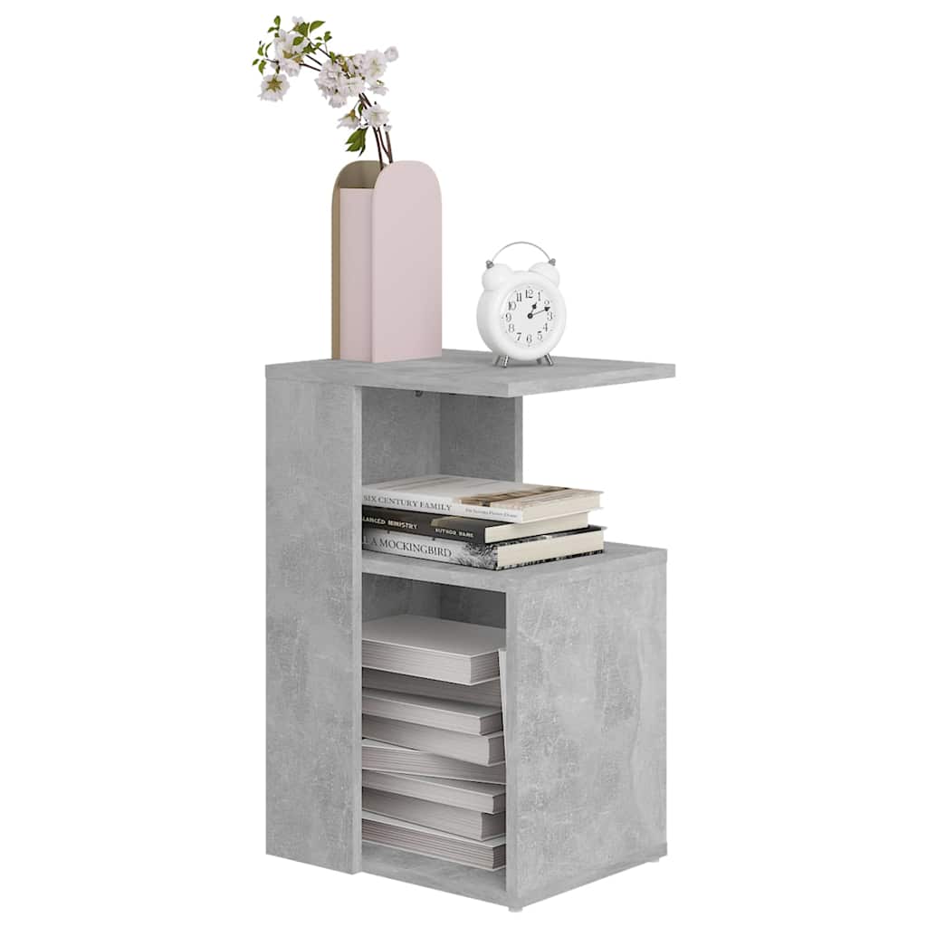 vidaXL Side Table | Concrete grey | Engineered wood | Medium | Side Table 3