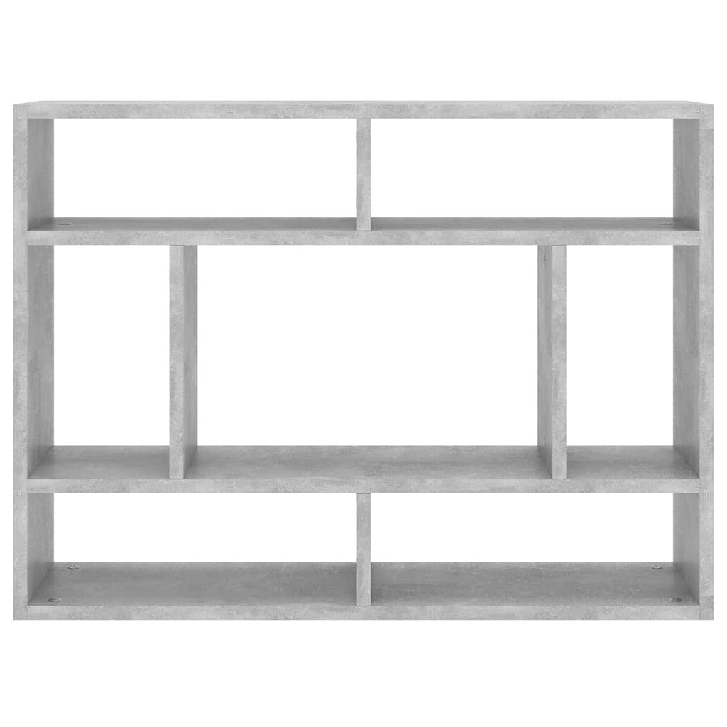 vidaXL Wall Shelf Concrete Grey 75x16x55 cm Engineered Wood 4