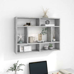 vidaXL Wall Shelf Concrete Grey 75x16x55 cm Engineered Wood 1