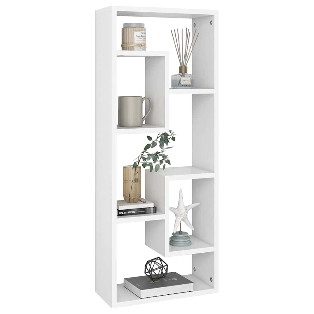 vidaXL Wall Shelf White 36x16x90 cm Engineered Wood 3