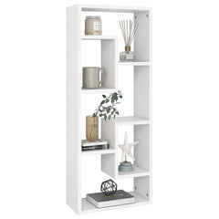vidaXL Wall Shelf White 36x16x90 cm Engineered Wood 3