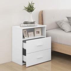 803272 vidaXL Bed Cabinet White 50x32x60 cm 3
