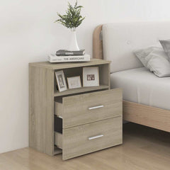 803279 vidaXL Bed Cabinets 2 pcs Sonoma Oak 50x32x60 cm 3