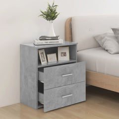 803281 vidaXL Bed Cabinets 2 pcs Concrete Grey 50x32x60cm 3