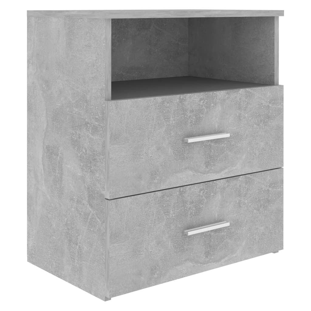 803281 vidaXL Bed Cabinets 2 pcs Concrete Grey 50x32x60cm 4