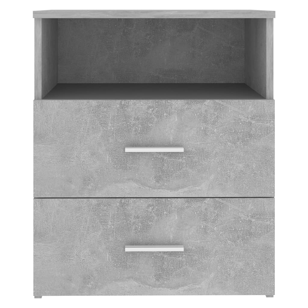 803281 vidaXL Bed Cabinets 2 pcs Concrete Grey 50x32x60cm 6