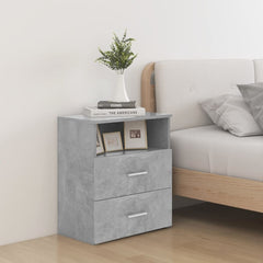 803281 vidaXL Bed Cabinets 2 pcs Concrete Grey 50x32x60cm 1