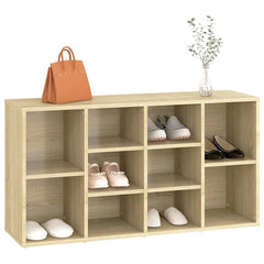 vidaXL Shoe Bench | Sonoma oak | Engineered wood | 103 x 30 x 54.5 cm 4