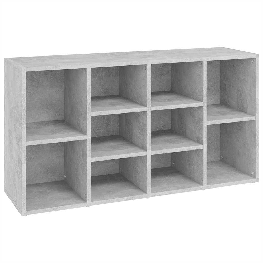 vidaXL Shoe Bench | Concrete Grey | Engineered Wood | Moderate | Shoe Bench 2