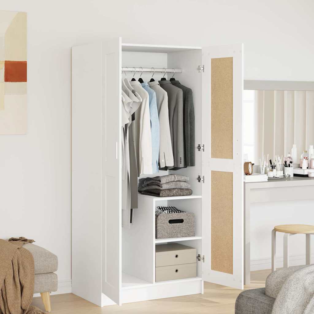 Wardrobe 82,5x51,5x180 cm Engineered Wood White